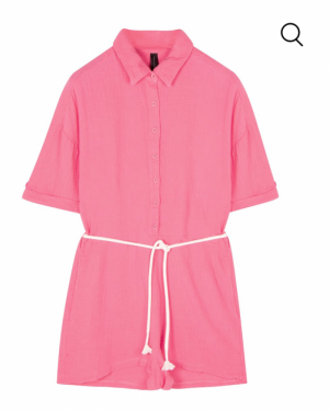 Short Jumpsuit Crinkle 1050 Candy Pink