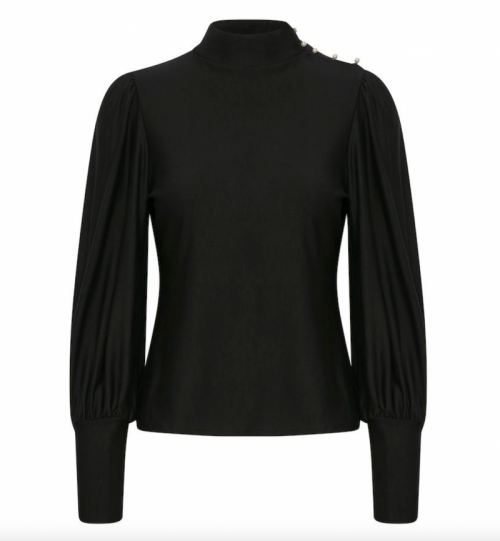 RifaGZ button blouse 100017 Black