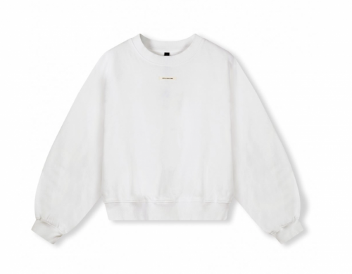 Cropped easy sweater 1001 White