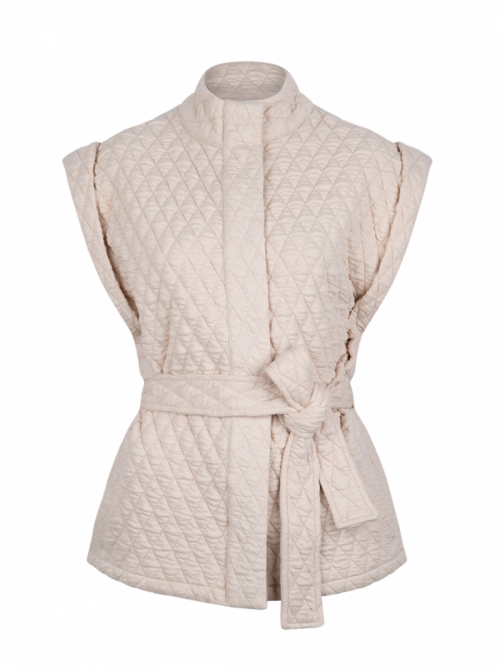 Robina quilted waistcoat 175 Butter Crea