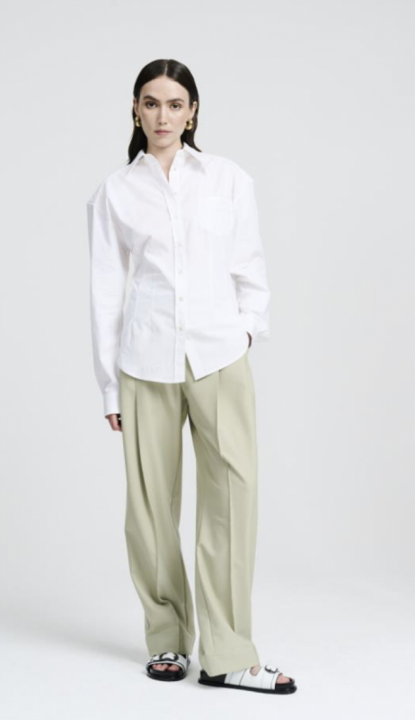 Double plated pants Sage green