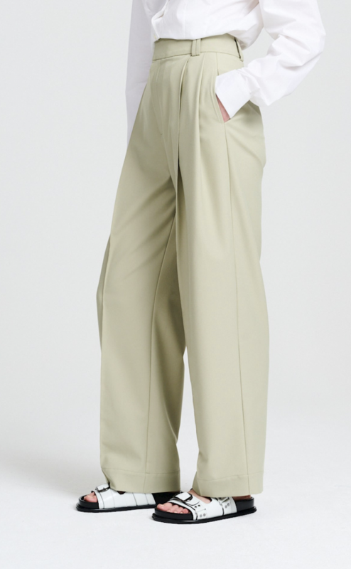Double plated pants Sage green