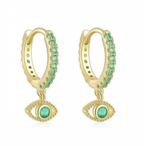 Ava Muse earrings Gold/green