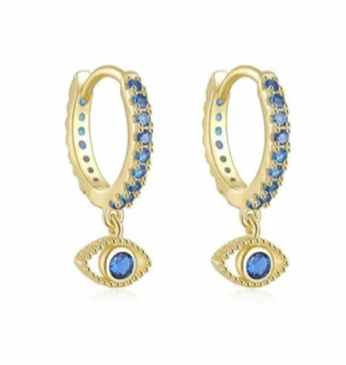 Ava Muse earrings Gold/navy