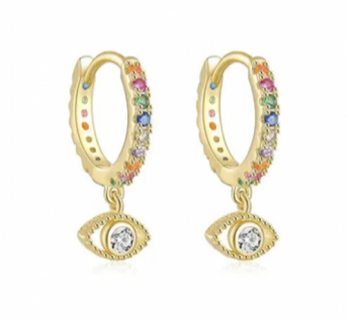 Ava Muse earrings Gold/rainbow