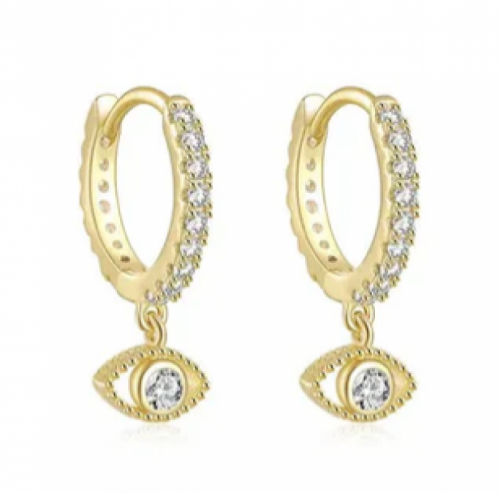 Ava Muse earrings Gold/white