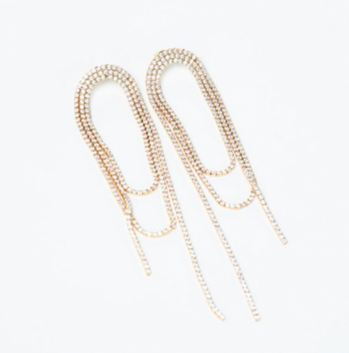Lustrous Elegance earrings Gold/white