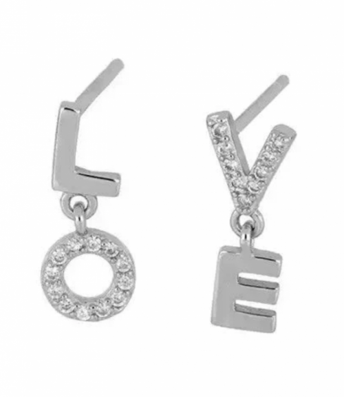 Love earrings silver 