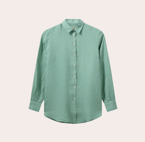 Karli linen shirt 762 Wasabi