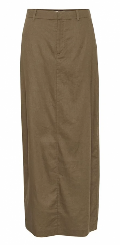 LizaGZ linen HW skirt 180615 Stone Gr