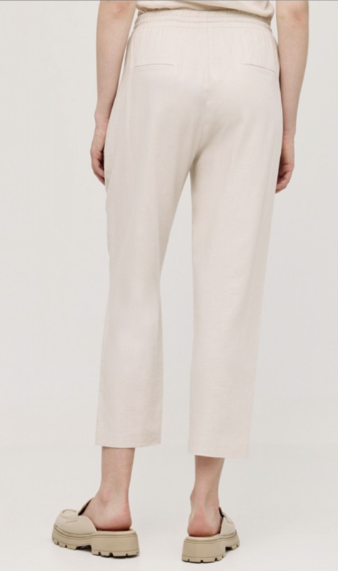 Elastic waistband pants Sand