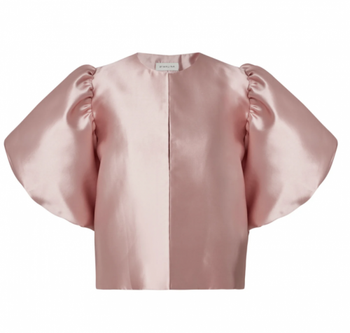 Cleo pouf sleeve blouse Blush