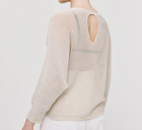 Oversized knitted blouse Gold