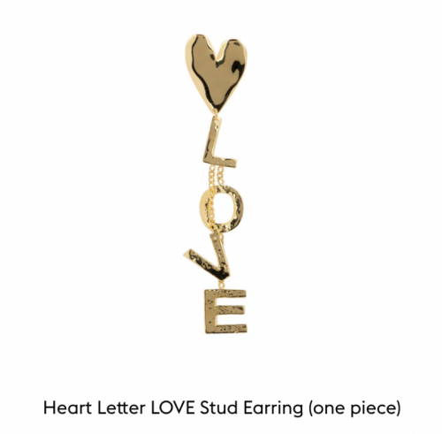 Heart letter love Goud