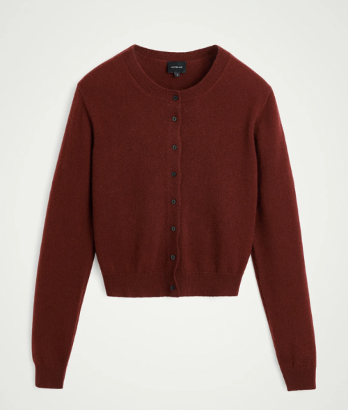 Roselle knit cardigan 077 Oxblood