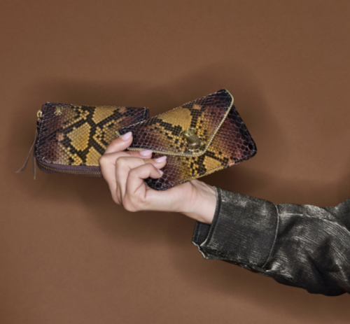 Python card holder Alex Tiger eye